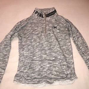 PINK VS grey quarterzip